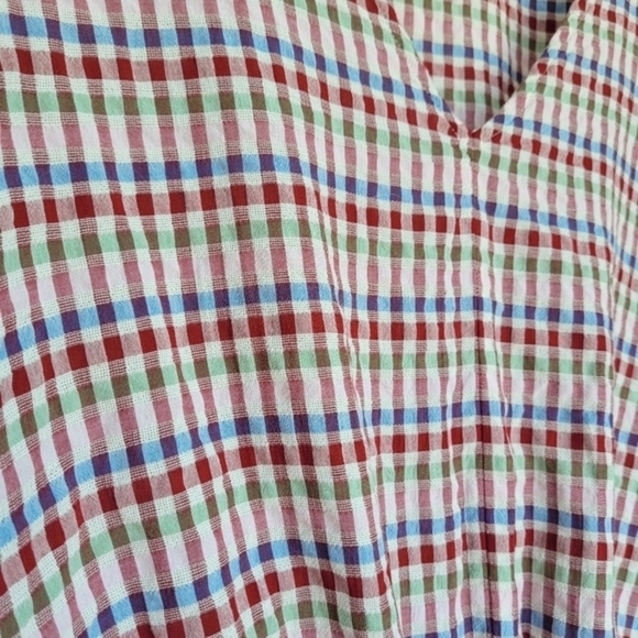 Madewell Plaid Shirt Small Women's Cotton Crop Top Front Tie Knot - Picture 3 of 15